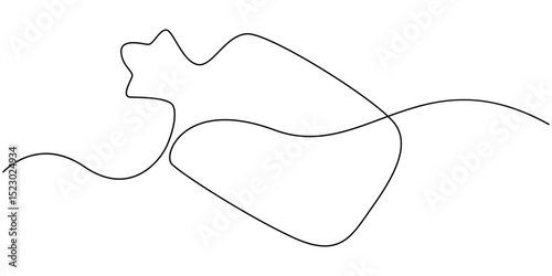 Ice pack outline vector for injury treatment and cold compress therapy first aid and pain relief use case, Compress Ice Pack outline, 