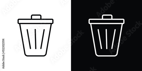 Trash icon Graphic vector set for ui design