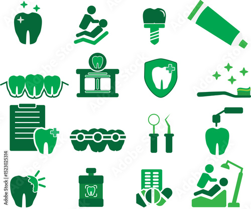 dental Icon Set - vector illustration design