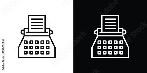 Typewriter icon Graphic vector set for ui design