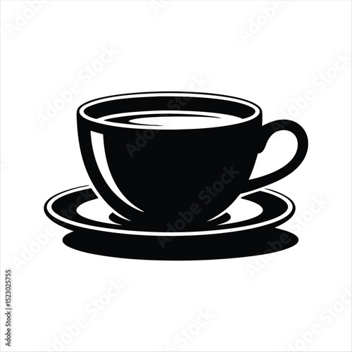 cup of tea on white background
