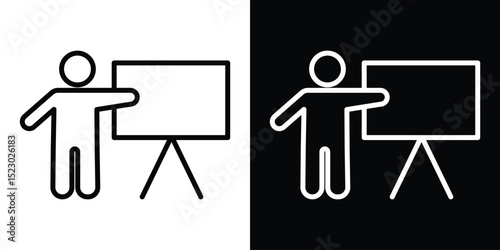 User chalkboard icon Graphic vector set for ui design