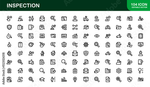 Inspection Icons Premium Pack – High-Quality Vector Symbols for Quality Control, Safety, and Audit Visuals