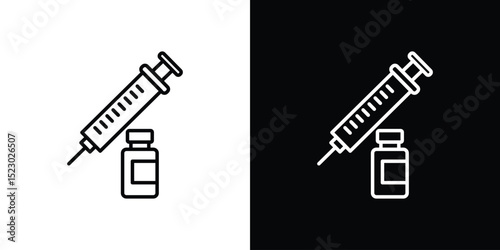 Vaccine vial icon Graphic vector set for ui design