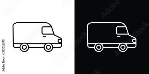 Van icon Graphic vector set for ui design