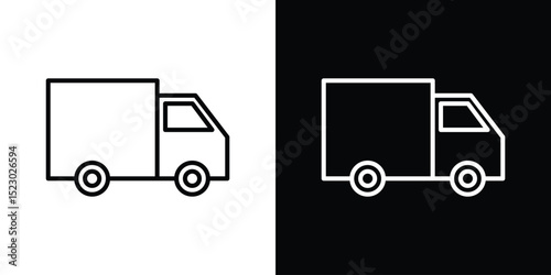 Van icon Graphic vector set for ui design