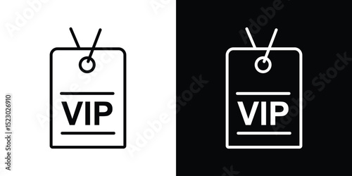 VIP neck tag icon Graphic vector set for ui design
