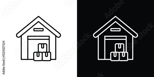 Warehouse icon Graphic vector set for ui design