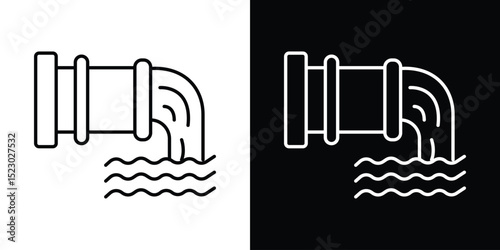 Wastewater icon Graphic vector set for ui design
