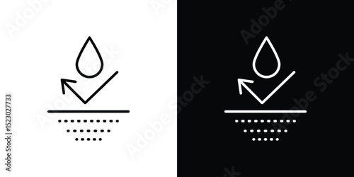Waterproof icon Graphic vector set for ui design