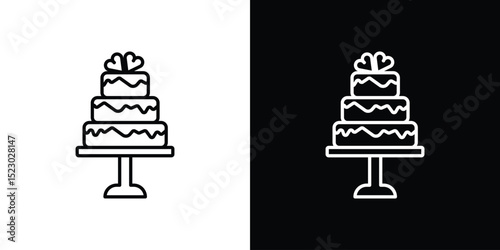 Wedding cake icon Graphic vector set for ui design
