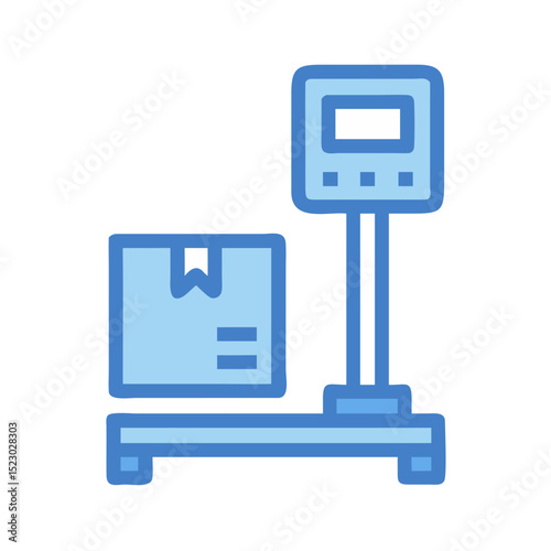 Scale icon – filled flat vector sign