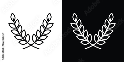 Wheat grain icon Graphic vector set for ui design