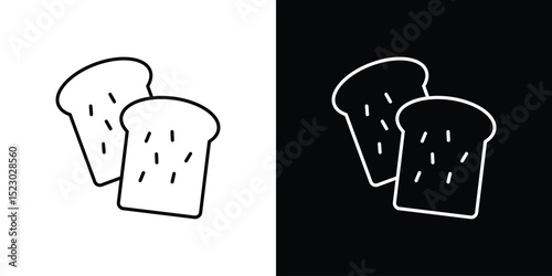 White bread icon Graphic vector set for ui design