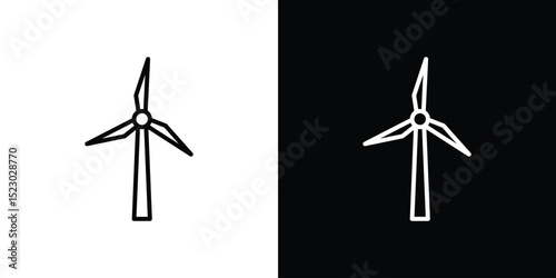 Wind turbine icon Graphic vector set for ui design