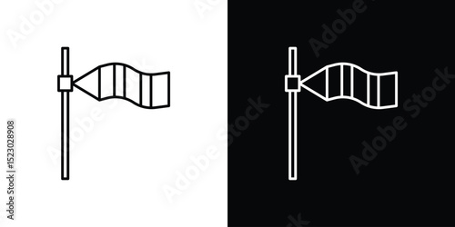 Windsock icon Graphic vector set for ui design