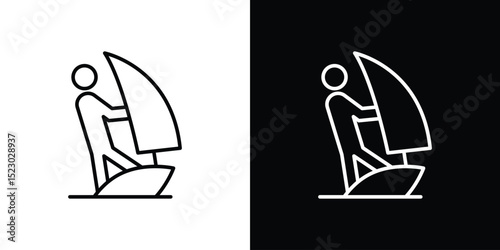 Windsurf icon Graphic vector set for ui design