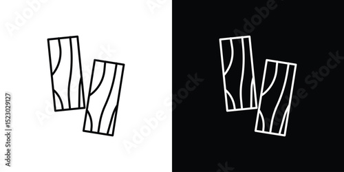 Wood board icon Graphic vector set for ui design