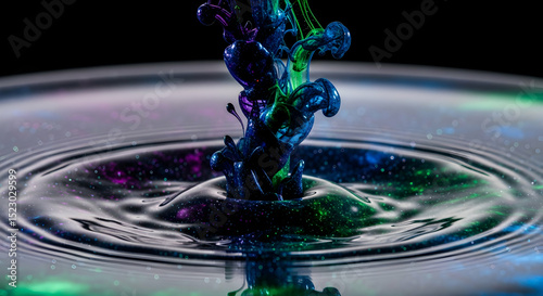 Colorful Ink Creates Mesmerizing Ripples Abstract Design In Water