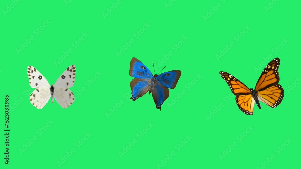 butterfly on green background
