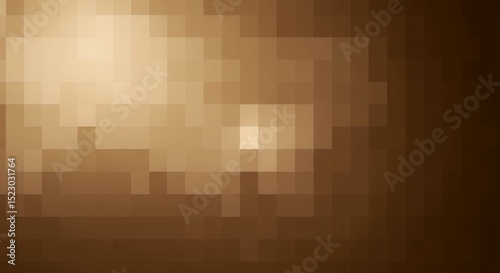 Abstract Mosaic of Brown and Beige Tones with Light Source