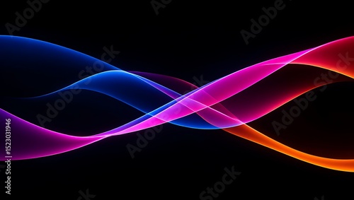 Abstract Colorful Wave Background Vibrant Swirls of Pink, Blue, and Orange