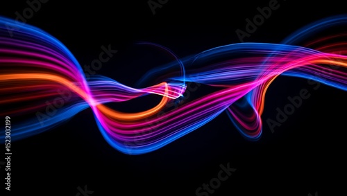 Abstract Colorful Light Trails Dynamic Swirling Energy and Vibrant Hues
