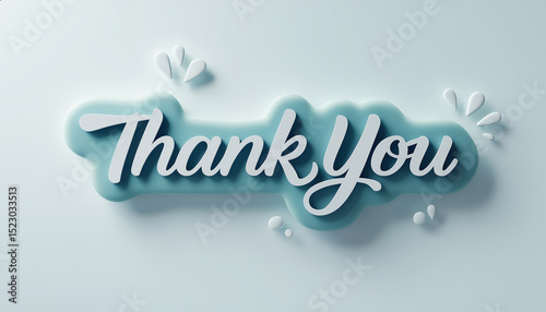 Creative thank you message with playful design and soft colors