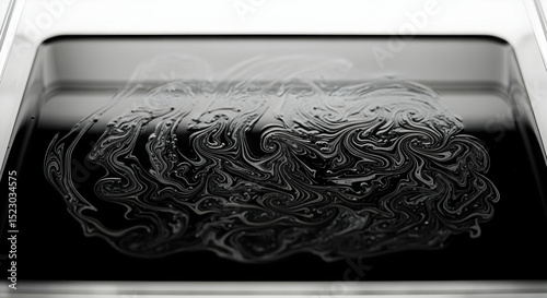 Subtle Flowing Texture Of Ink Mixed In Water Creates Abstract Design
