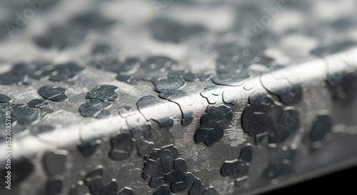 Metallic Surface Texture With Cracked And Weathered Pattern Close Up View