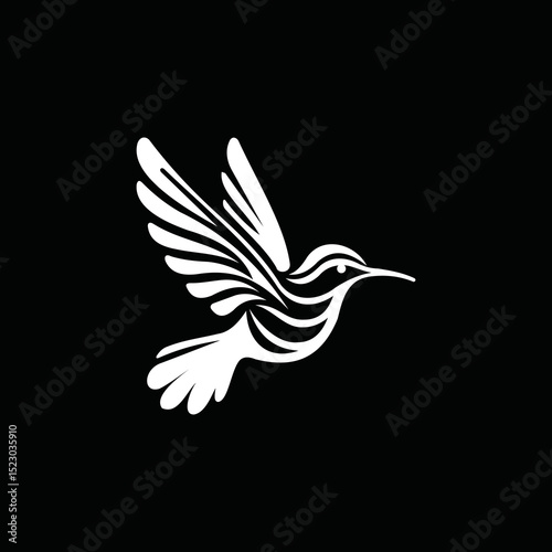 logo hummingbird An elegant, cute, abstract, modern.