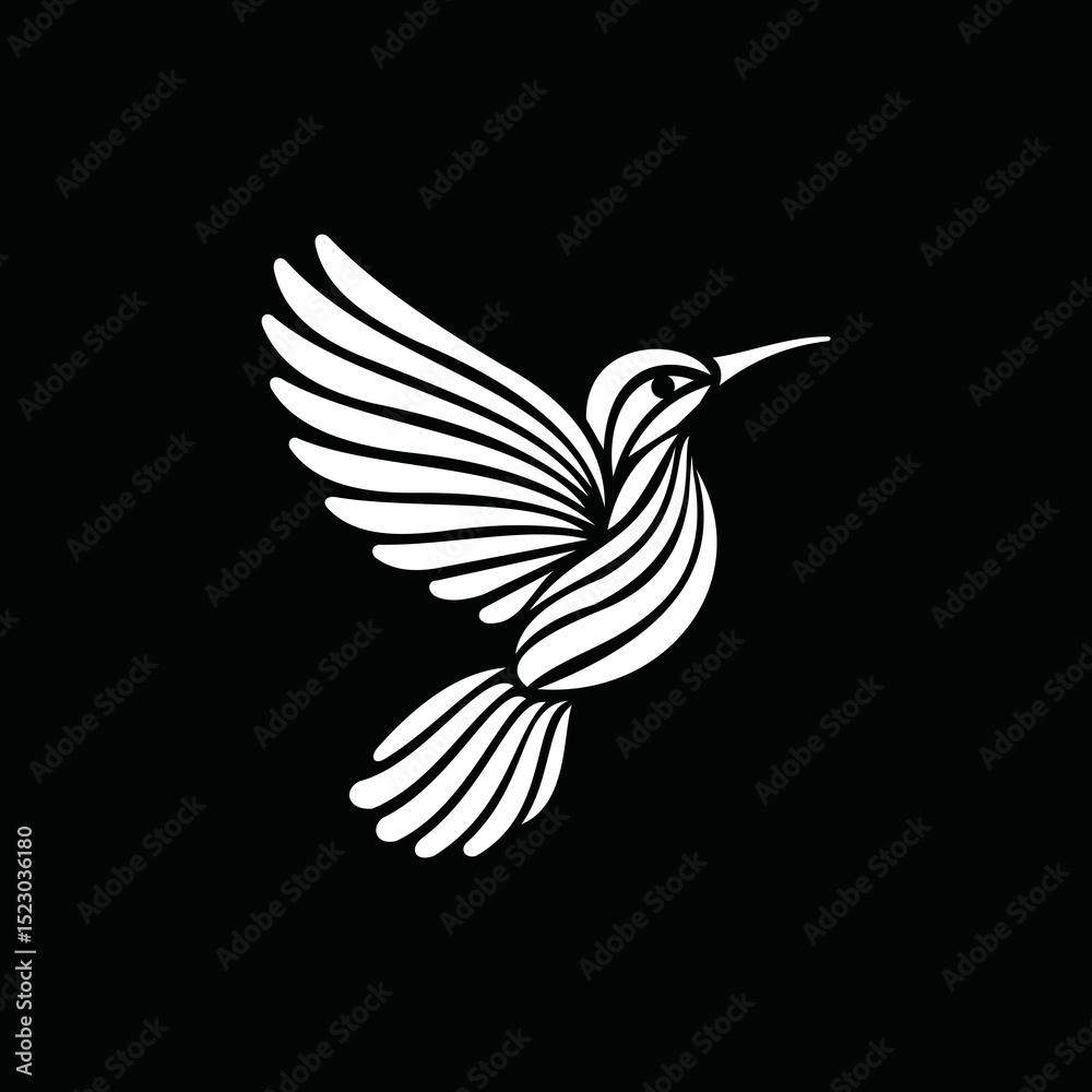 Obraz premium logo hummingbird An elegant, cute, abstract, modern.