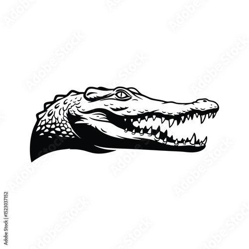 crocodile head vector
