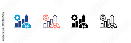 Optimization icon set multiple style collection