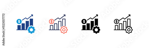 Performance icon set multiple style collection