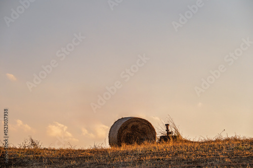 summer countryside landscape inside Val d'Agri, Basilicata, Italy photo