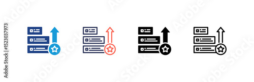 Priority icon set multiple style collection