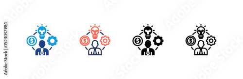 Ability icon set multiple style collection