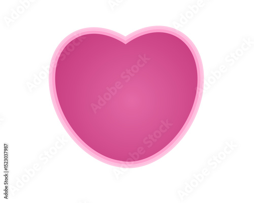 pink heart on white background