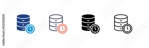 Real Time icon set multiple style collection
