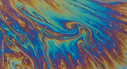 Iridescent Surface Creates Mesmerizing Patterns with Light Refraction and Color