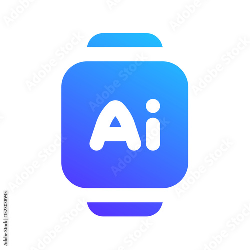 ai smartwatch gradient fill icon