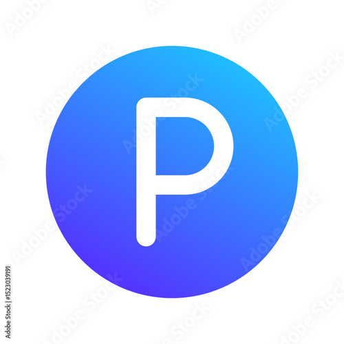 parking area gradient fill icon