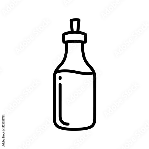 Simple oil bottle design for cooking oil.  Elegant oil bottle illustration perfect for kitchen design. This simple oil bottle graphic is ideal for restaurant menus or culinary websites.