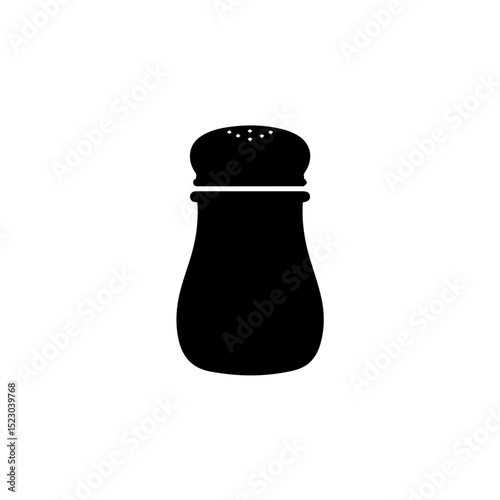 Simple salt shaker icon design. Salt shaker illustration with a classic design. This minimalist salt shaker graphic is perfect for restaurant menus, cooking blogs, or kitchenware packaging.