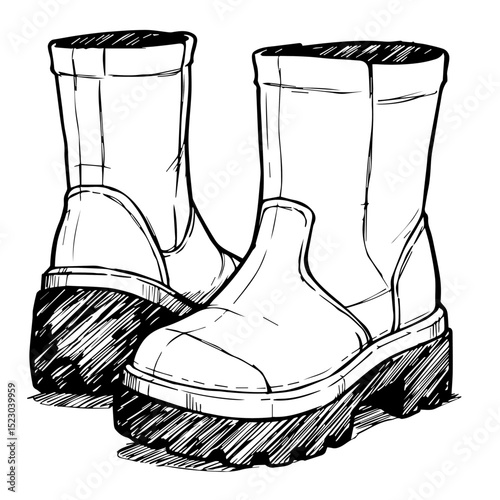 Stylish chunky boots with platform sole, leather ankle boots for fall, fashionable footwear for women.  These trendy chunky boots are perfect for urban style,