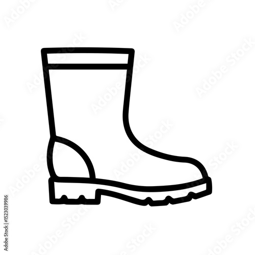 Stylish rain boot, waterproof footwear with durable sole, perfect for gardening or outdoor activities.  This protective footwear design is ideal for rainy seasons, providing comfort and style.
