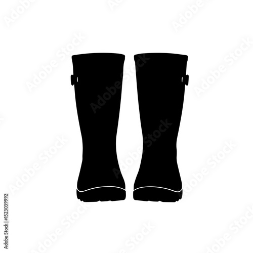 Stylish rain boots, classic waterproof footwear, perfect for rainy days. Comfortable rubber boots ideal for gardening, walking in puddles, or protecting feet from mud.