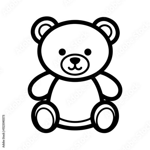 Adorable teddy bear illustration, perfect for children's books, greeting cards, and pediatric clinic brochures.
