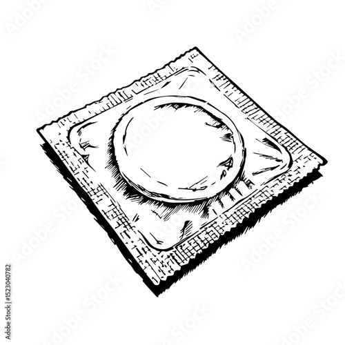 Condom in package, safe sex, prevention of sexually transmitted infections and unplanned pregnancy.  Condom is a barrier contraceptive method,